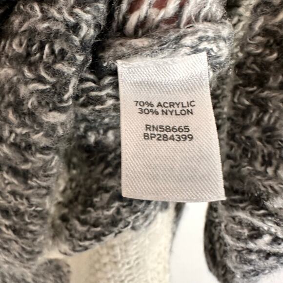 Nordstrom BP. Colorblock Gray Knit Boatneck Crop Sweater Size Medium - Picture 11 of 12